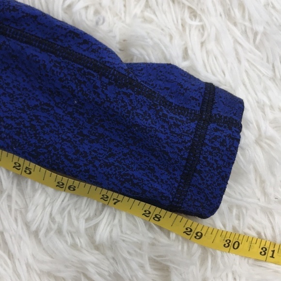 Lululemon Speed Tight V Power Luxtreme Spray Jacquard Sapphire Blue Black - Picture 3 of 9